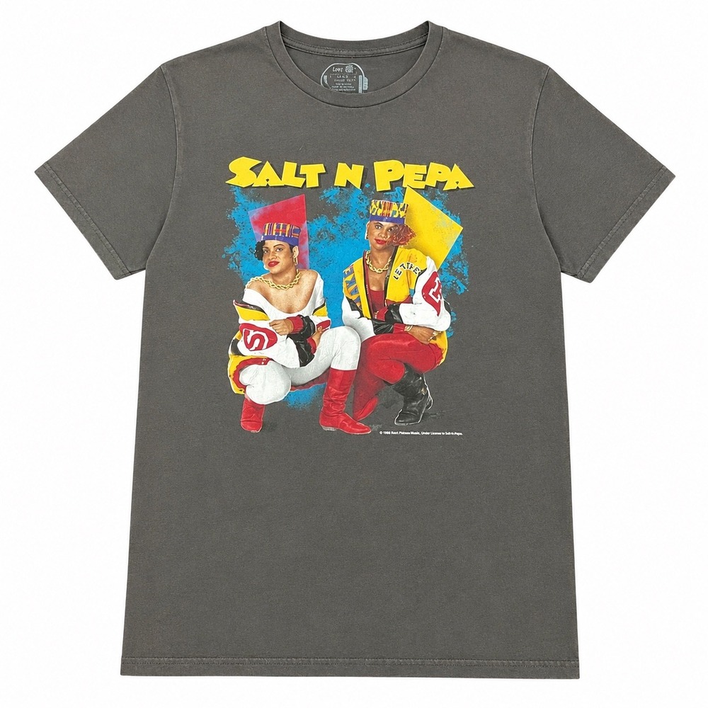 Salt-N-Pepa Graphic Tee Charcoal Gray 90s Hip Hop Rap T-Shirt Vintage